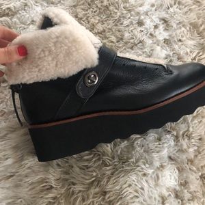 Coach Urban Hiker Black Leather Bootie! 9B